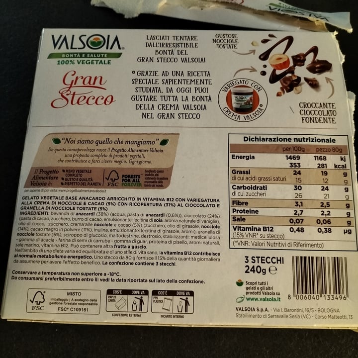 photo of Valsoia Gelato gran stecco shared by @marina49 on  12 Sep 2022 - review