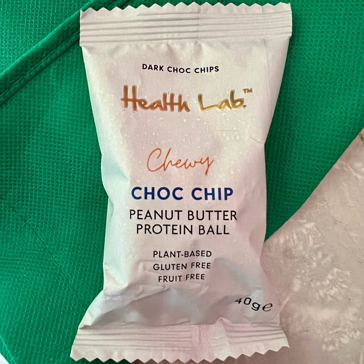 photo of Health Lab Chewy Choc Chip Peanut Butter Protein Ball shared by @vegan-friendly on  01 Sep 2022 - review
