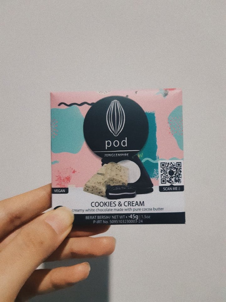 photo of Pod Chocolate Cookies & Cream White Chocolate shared by @bernadinerosaa on  23 Nov 2019 - review