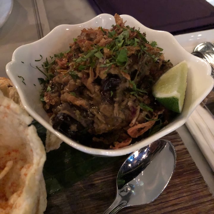 photo of Violet Oon Satay Bar & Grill Eggplant Goreng Dip with Emping Cracker shared by @aishahalattas on  28 Mar 2021 - review