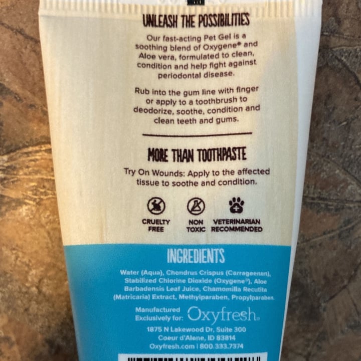 review photo of Oxyfresh Dental Gel shared by @veganosaventureros on 30 Jan 2022 - review