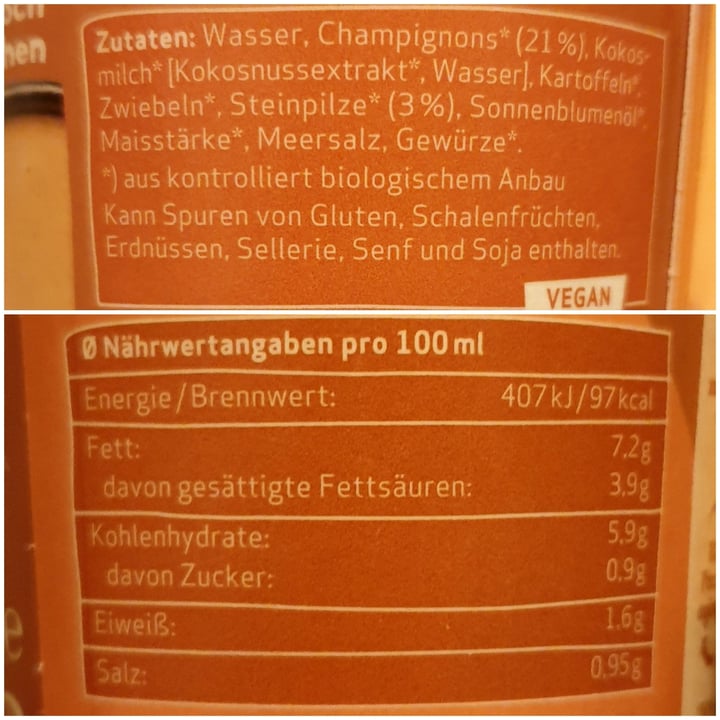 review photo of Tress Brüder Bio Pilzsuppe shared by @sophonax on 26 Oct 2021 - review