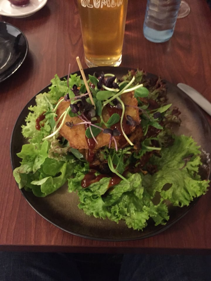photo of Vegana Indiana Pufferturm (potato pancake burger) shared by @captainbowhead on  29 Nov 2018 - review