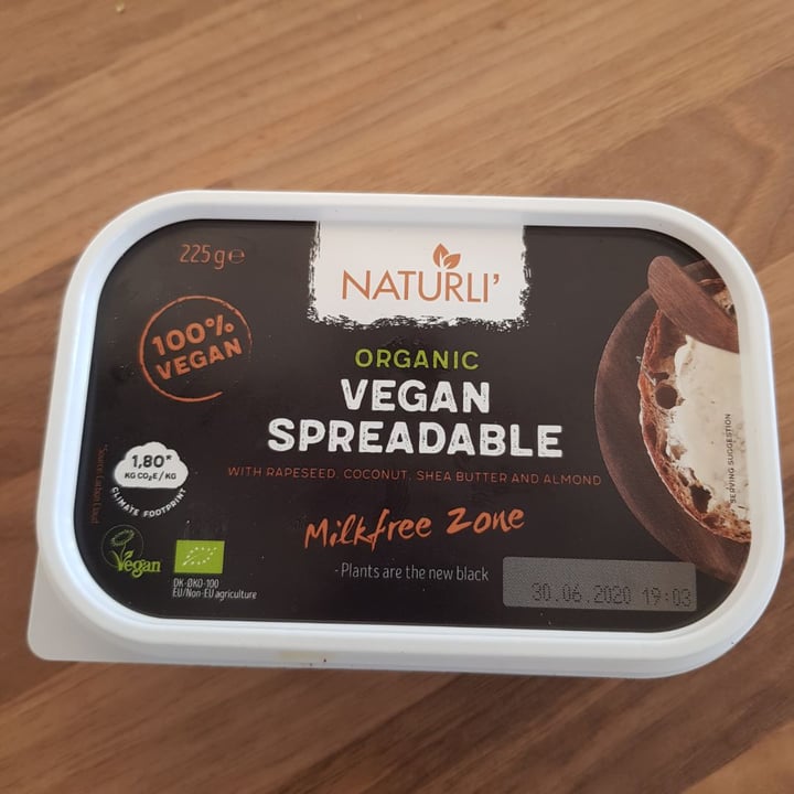 photo of Naturli' Naturli’ organic vegan spreadable shared by @magicdragon on  16 Apr 2020 - review