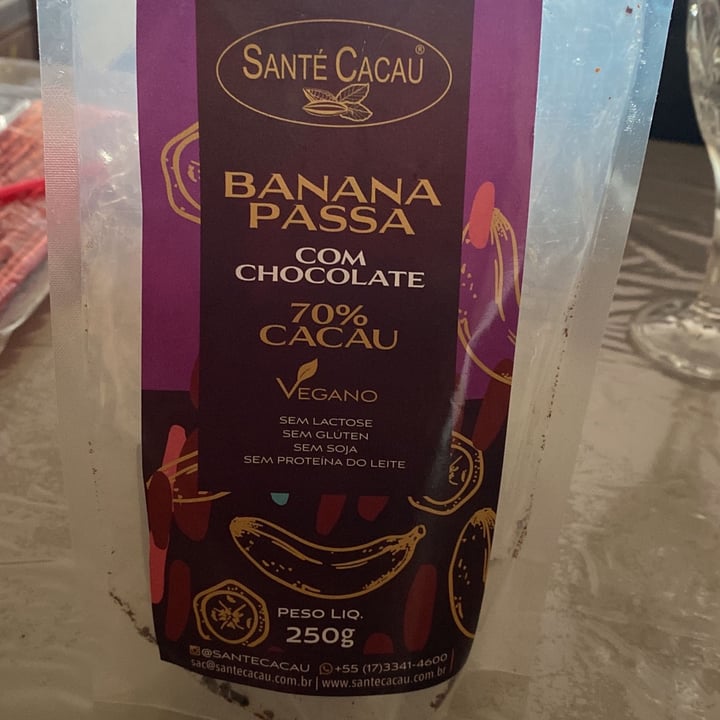 photo of Santé Cacau Banana Passa Com Chocolate 70% Cacau shared by @carolbr on  17 Nov 2022 - review