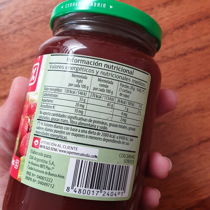 review photo of Dia% Mermelada de frutilla Light shared by @natkrywenki on 05 Oct 2021 - review