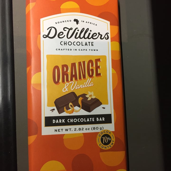 photo of De Villiers Chocolate Orange & Vanilla Dark Chocolate Bar shared by @janetfs on  10 Aug 2021 - review