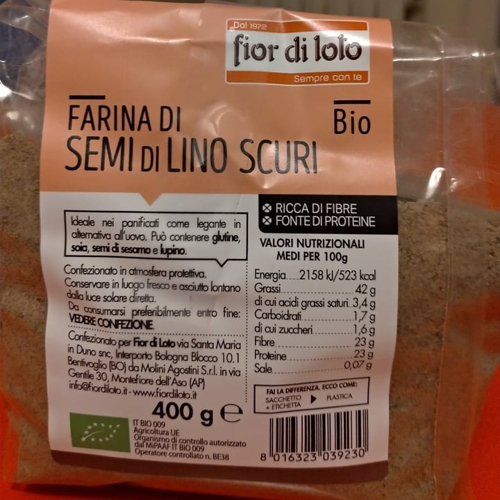 photo of Fior di Loto Farina di Semi Di Lino shared by @antonellaveg on  28 Apr 2021 - review