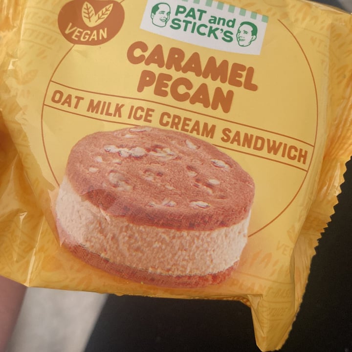 review photo of The Pat and Stick Homemade Co. Vegan Caramel Pecan Ice Cream Sandwich shared by @chanelaubree on 30 Oct 2022 - review