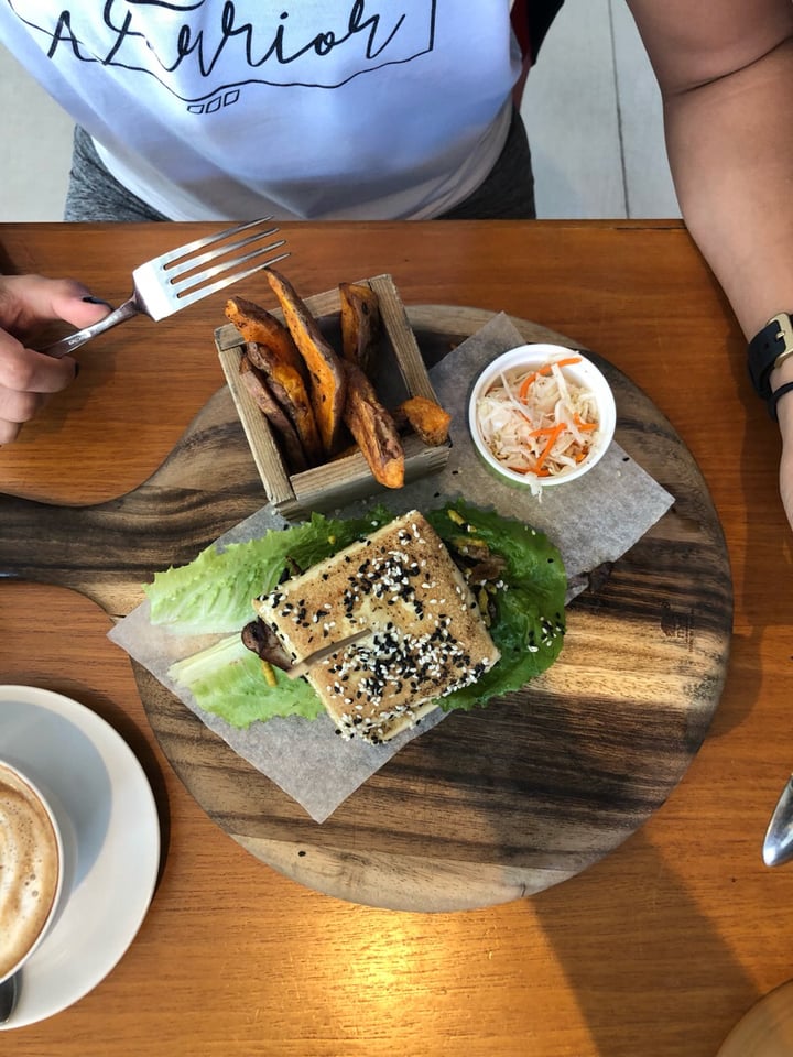 photo of The Living Cafe Sesame Tofu Burger shared by @alyrauff on  04 Mar 2019 - review