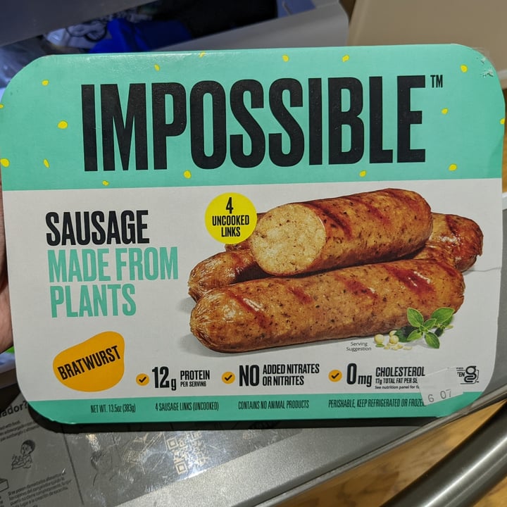 photo of Impossible Foods Impossible Bratwurst shared by @prismaticpattern on  31 May 2022 - review
