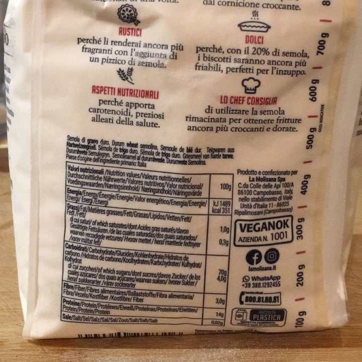 review photo of La Molisana Semola rimacinata di solo grano italiano shared by @enrico on 25 Apr 2021 - review