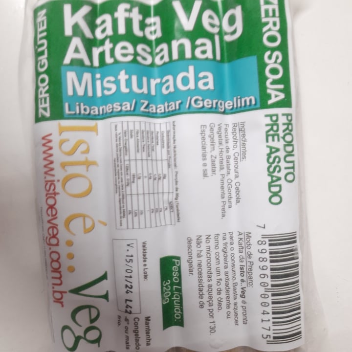 photo of Isto é…veg Kafta Veg Artesanal Misturada  shared by @janemonteiro on  23 Oct 2022 - review