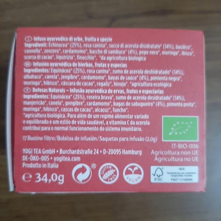review photo of Yogi Tea Organic Defensas Naturales shared by @luuuom on 13 Mar 2022 - review
