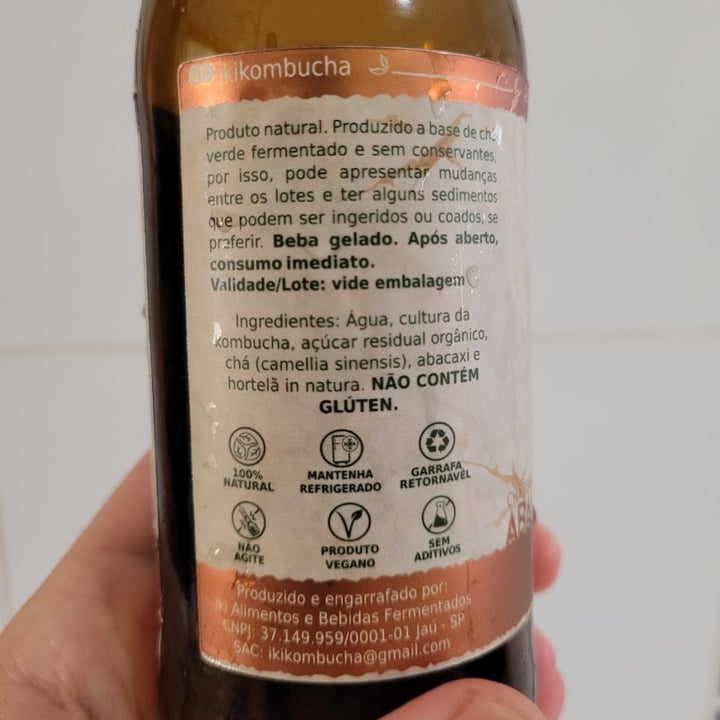 photo of iki kombucha abacaxi e hortelã shared by @guilopes on  11 Sep 2022 - review