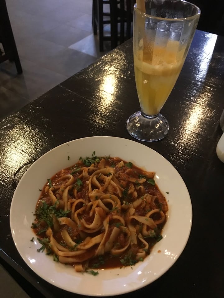 review photo of Warung Tomat Too Lovina Vegan Fettuccine shared by @kindtree on 14 Feb 2020 - review