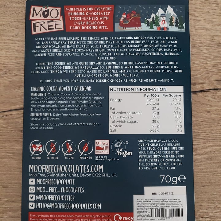 photo of Moo Free Original Advent Calendar shared by @acsecnarf on  10 Dec 2021 - review