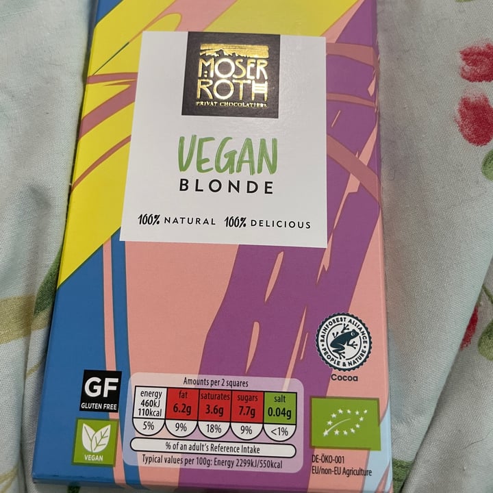 photo of Moser Roth Blonde Vegan Chocolate shared by @missykab on  22 Sep 2022 - review
