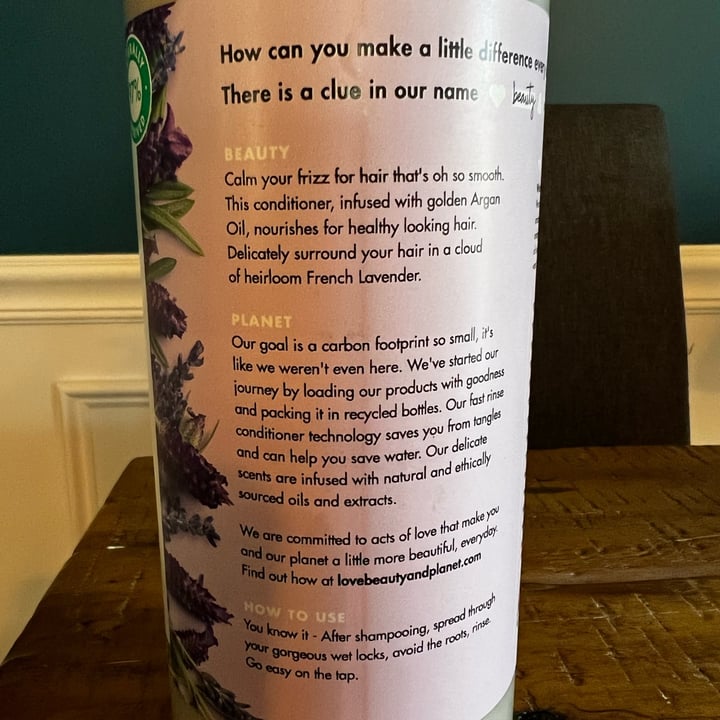 review photo of Love Beauty and Planet Argan Oil & Lavender Conditioner shared by @whitneys6 on 03 Nov 2022 - review