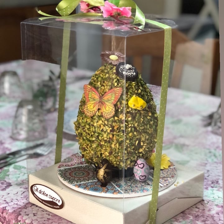 review photo of Il Dolce Sapore Uovo Cioccolato Al Pistacchio shared by @vickyvegana on 09 Apr 2021 - review