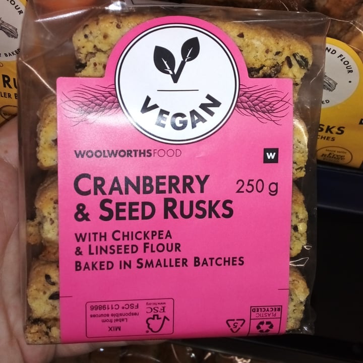 photo of Woolworths Food Cranberry & Seed Rusks shared by @sh0na on  01 Apr 2022 - review