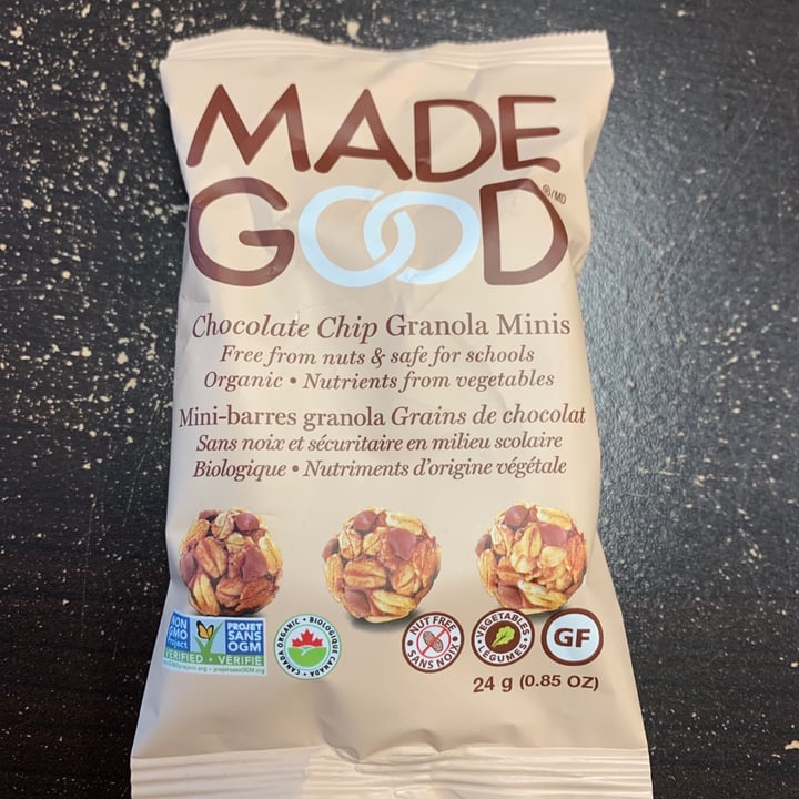 photo of Made Good Chocolate Chip Granola Minis shared by @sarine on  03 Sep 2021 - review