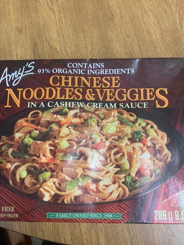 review photo of Amy’s Chinese Noodles & Veggies in a Cashew Cream Sauce shared by @steenie on 10 Oct 2019 - review