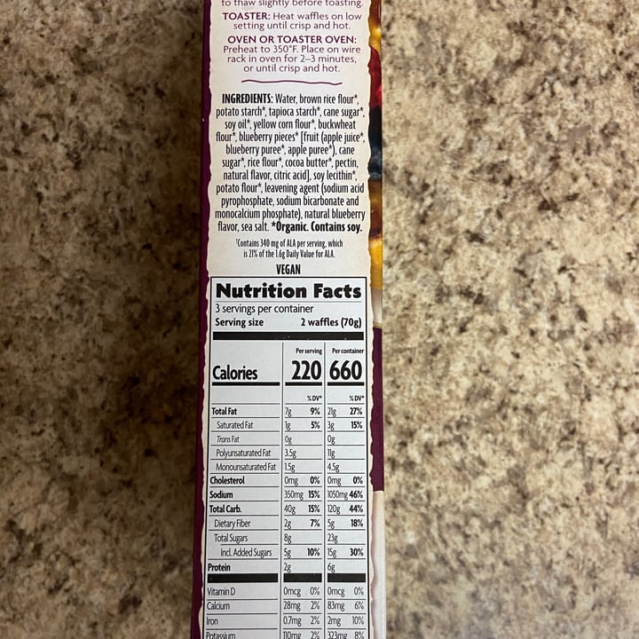 photo of Nature's Path Foods Gluten Free Waffles shared by @vegansattva on  19 Mar 2021 - review