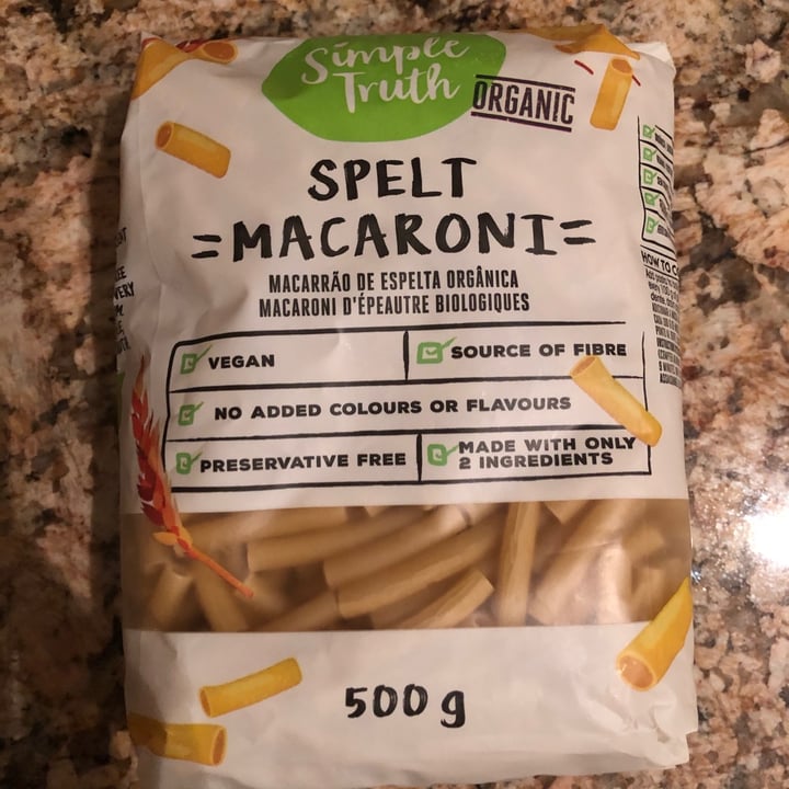 photo of Simple Truth Organic Spelt macaroni shared by @sarbearcor on  19 Oct 2020 - review