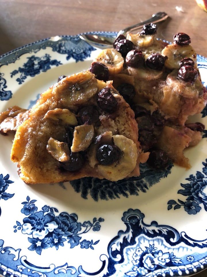 photo of Catskill Animal Sanctuary Blueberry Praline French toast casserole shared by @officialfatvegan on  21 May 2019 - review