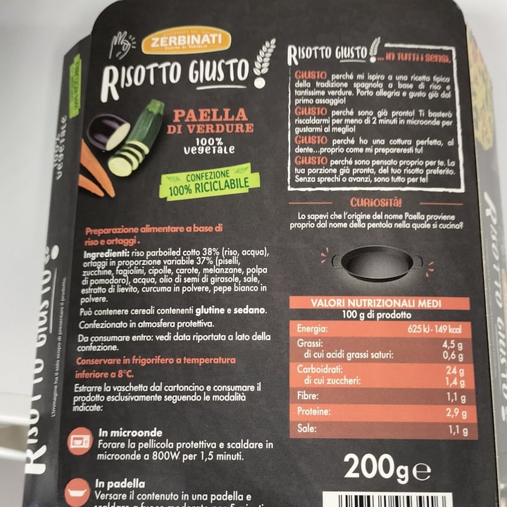 photo of Zerbinati Risotto giusto! Paella di verdure shared by @ambr on  14 Apr 2022 - review