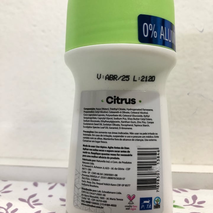 review photo of schraiber Desodorante Roll-on Citrus shared by @linatt on 19 Jun 2022 - review