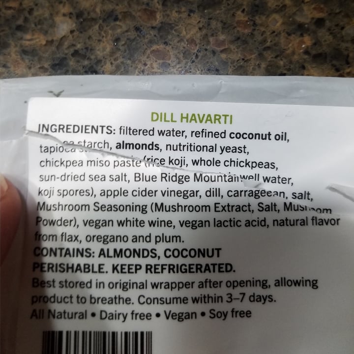 photo of The Uncreamery Dill Havarti Plant-based Cheese shared by @slsbates on  05 Apr 2021 - review
