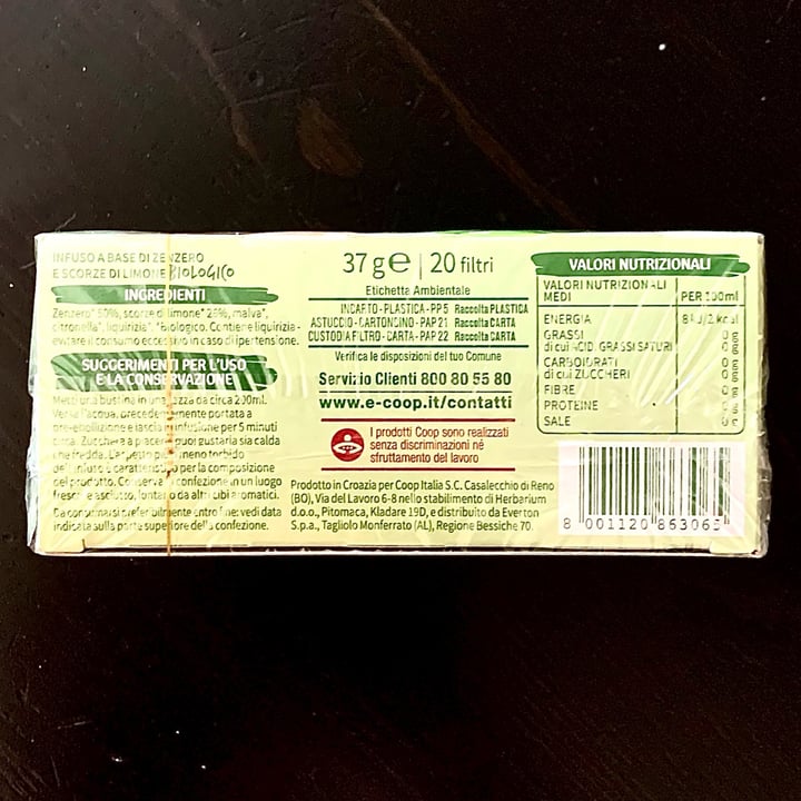 photo of Viviverde bio infuso zenzero e limone shared by @assapello on  28 Jun 2022 - review
