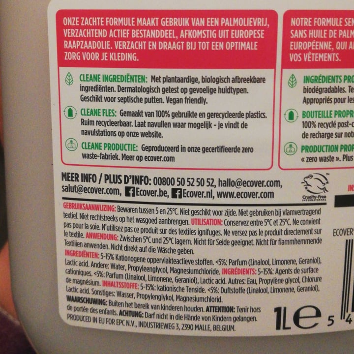 review photo of ECOVER LAUNDRY wasverzachter appelbloesem e amandel shared by @lindav on 25 Nov 2022 - review