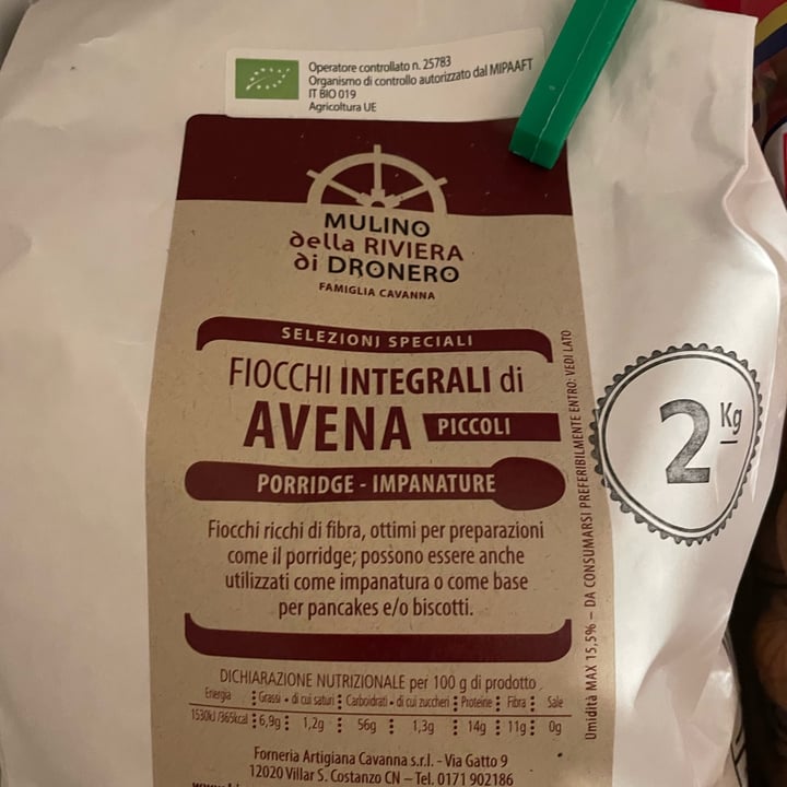 photo of Mulino Della Riviera Di Dronero Fiocchi integrali di avena piccoli shared by @gloriasolaroli on  01 Apr 2022 - review