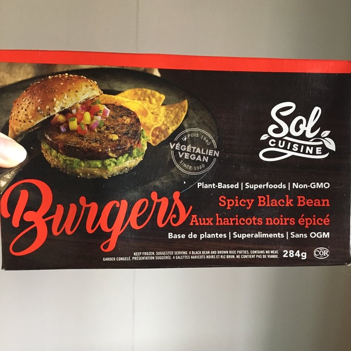 photo of Sol Cuisine Spicy Black Bean Burgers shared by @briannag on  01 Jul 2021 - review