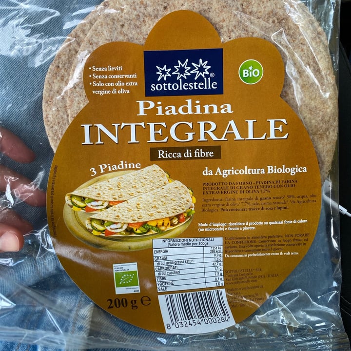 photo of Sottolestelle Piadina Integrale shared by @giadacogliati95 on  29 Sep 2021 - review