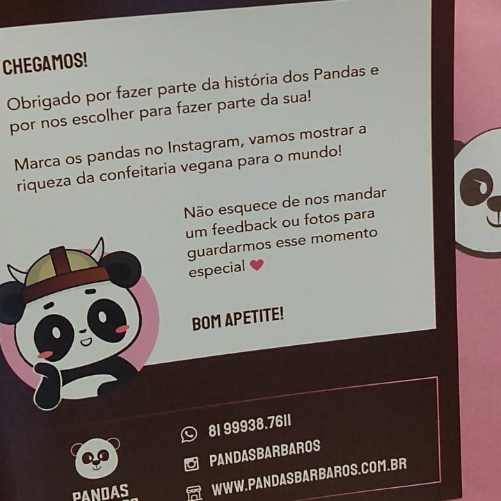 photo of Pandas Bárbaros vegan cake Chocolatudo shared by @edoliver on  11 May 2022 - review