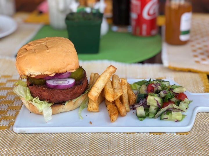 photo of Asher's Corner Cafe @ Ashers Farm Sanctuary To Infinity & Beyond Burger shared by @nsprenger on  01 Sep 2019 - review
