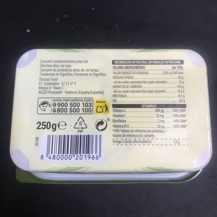 photo of Hacendado Margarina Vegetal shared by @mariapm on  23 Jan 2020 - review