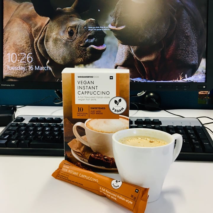photo of Woolworths Food Vegan instant Cappuccino shared by @taz on  19 Mar 2021 - review