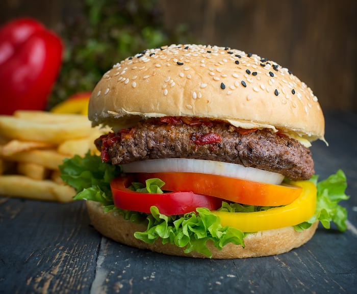 vegan "meat" burger