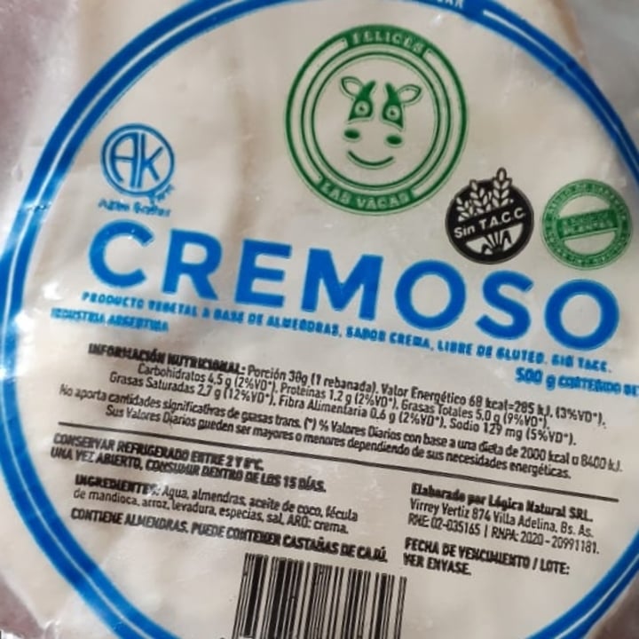 photo of Felices Las Vacas Queso Cremoso shared by @veganargentin on  06 Jan 2021 - review