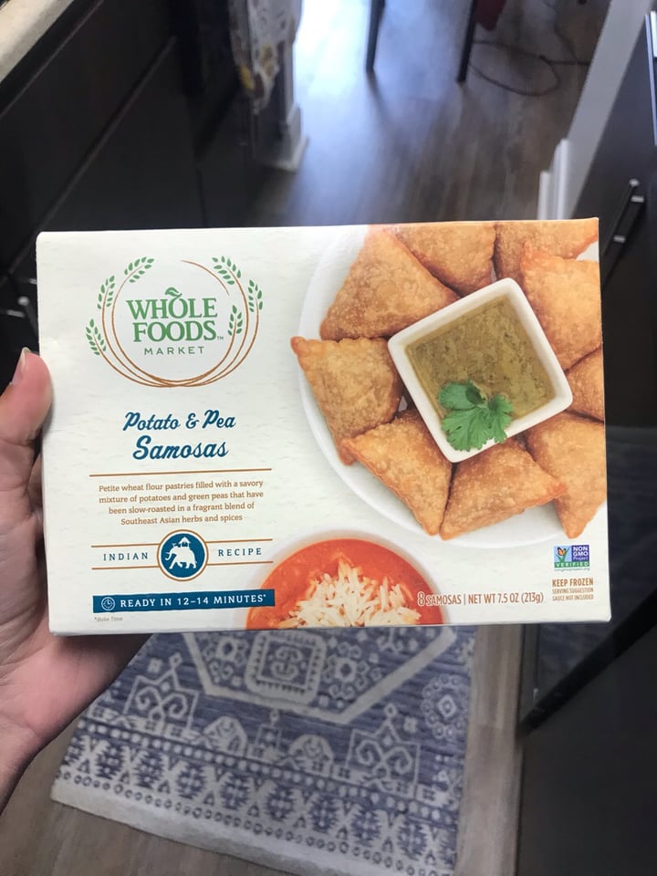 photo of Whole Foods Market Potato & Pea Samosas shared by @curvycarbivore on  26 Sep 2019 - review