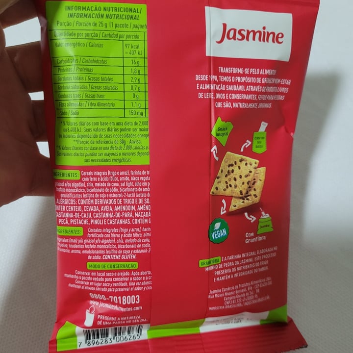 photo of Jasmine Bites Integral Azeitona shared by @grazibroch on  13 May 2022 - review