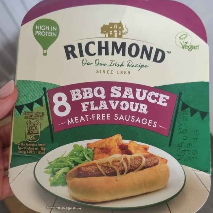 photo of Richmond 8 BBQ Sauce Flavour Meat-Free Sausages shared by @aamanda82 on  05 Dec 2022 - review