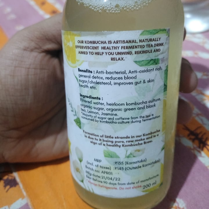 photo of White Elefan Kombucha - Lemon Jasmine shared by @anjunj on  22 May 2022 - review