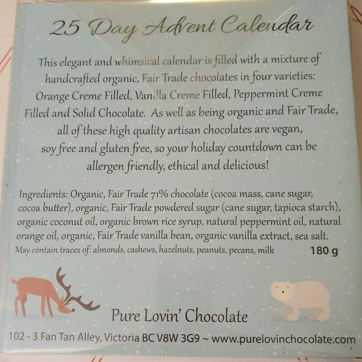 photo of Pure Lovin' Chocolate Advent Calendar (Filled) shared by @anistavrou on  11 Dec 2022 - review