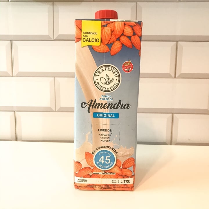 photo of Tratenfu Leche de Almendra Original shared by @enveganada on  28 Feb 2020 - review